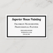 下院の絵画ヴィンテージプロフェッショナル 名刺 (裏面)