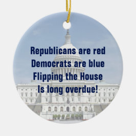 下院の逆転 セラミックオーナメント