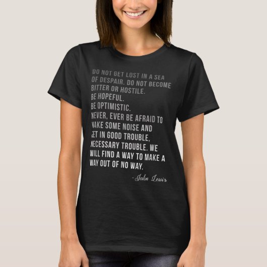下院議員ルイス市民権ヒーローグラデーションカラク Tシャツ (正面)