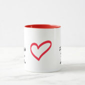 不おもしろいモダン恩な子ども母の日の愛 マグカップ (中央)