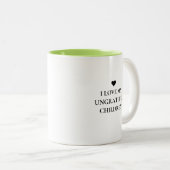 不おもしろいモダン恩な子ども母の日 ツートーンマグカップ (正面右)