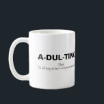 不おもしろい和 コーヒーマグカップ<br><div class="desc">自分の家に引っ越し、日常的な雑用の責任を負う人のために！おもしろいことわざ「A-DUL-TING、名詞、私たちが大人であることを証明するために私たちがする必要がある鈍い事」と。あらゆるおもしろい機会に大人への贈り物は、靴下に入れて贈る小さなクリスマスプレゼントとして素晴らしあるだろう。簡単をパーソナライズもししカスタマイズても、フォント、サイズおよび色を変更するリンクリックク上のsによって行うことができる。</div>