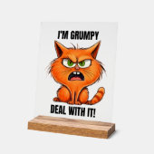 不おもしろい平不満な言葉 アクリルサイン (傾斜)