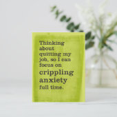 不やめ安のフルタイムへの集中 ポストカード (スタンド正面)