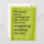 不やめ安のフルタイムへの集中 ポストカード (正面/裏面)