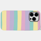 不ストライプ均等なパステルピンク、黄、紫、緑 Case-Mate iPhoneケース (裏面 (横))