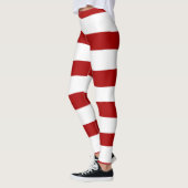 不ストライプ均等赤と白 レギンス (左)