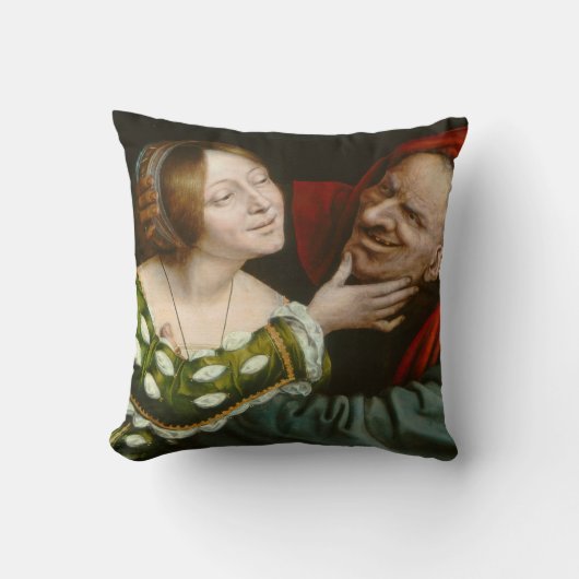 不一致愛好家（Quentin Massys著） クッション (正面)