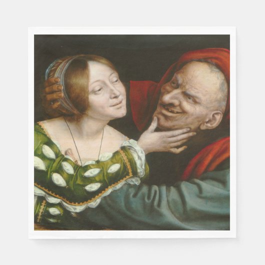 不一致愛好家（Quentin Massys著） スタンダードランチョンナプキン (正面)