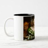 不一致愛好家（Quentin Massys著） ツートーンマグカップ (左)