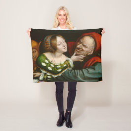 不一致愛好家（Quentin Massys著） フリースブランケット