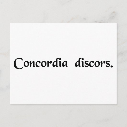 不一致調和 ポストカード (正面)