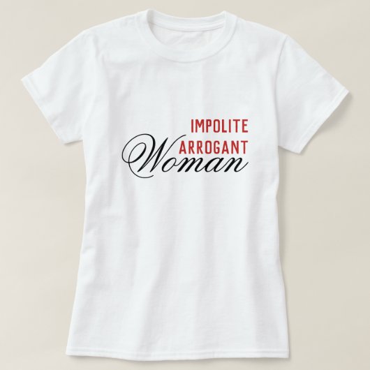 不作法な傲慢な女性エリザベス・ウォーレン Tシャツ (デザイン正面)