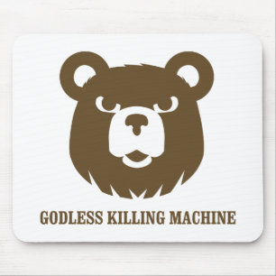 不信仰な殺害機械ユーモアのおもしろいなTシャツに耐えます マウスパッド