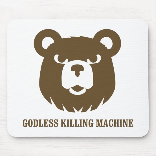 不信仰な殺害機械ユーモアのおもしろいなTシャツに耐えます マウスパッド (正面)