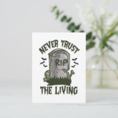 不信生者 不気味で怖いゾンビ ゴシック ポストカード (スタンド正面)