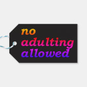 不倫の許可されたギフトラベル（黒） ギフトタグ (裏面横)