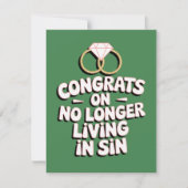 不倫生活を卒業おめでとう 面白い結婚式 シーズンカード (正面)