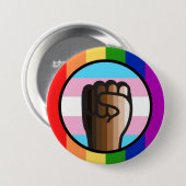 不公平と闘って平等を受け入れる 缶バッジ (正面&裏面)