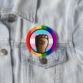 不公平と闘って平等を受け入れる 缶バッジ (インサイチュ)