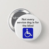不具になるブラインドのためあらゆるサービス犬がではないです 缶バッジ (正面&裏面)