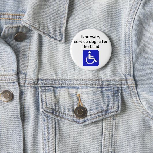 不具になるブラインドのためあらゆるサービス犬がではないです 缶バッジ (インサイチュ)