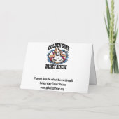 不具のクリスマスのバセットハウンドの挨拶状 シーズンカード (裏面)