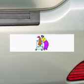 不具の女の子 バンパーステッカー (車上)