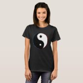 不具合の陰陽シンボル 道教 仏教 中国 Tシャツ (正面フル)