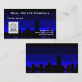 不動産およびあなたの写真の名刺 名刺 (正面/裏面)