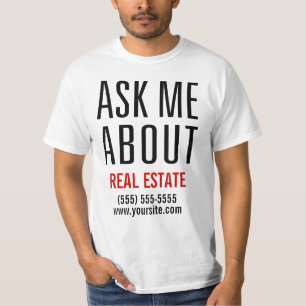不動産について私に尋ねて下さい Tシャツ