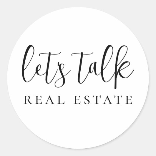 不動産について話し実在ます ラウンドシール (正面)