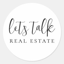 不動産について話し実在ます ラウンドシール