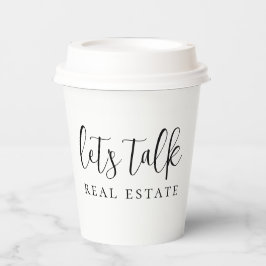 不動産について話し実在ます 紙コップ