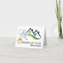 不動産のお礼カードまたは白紙のカード サンキューカード