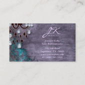 不動産のエレガントなヴィンテージのシャンデリア 名刺 (裏面)