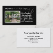 不動産のタウンハウスの名刺の黒 名刺 (正面/裏面)