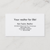 不動産のタウンハウスの名刺の黒 名刺 (裏面)