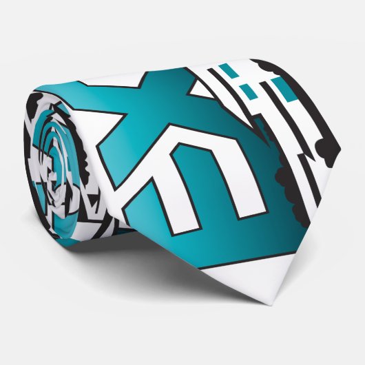 不動産のティール(緑がかった色)のタイを出て下さい ネクタイ (ロール)