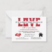 不動産のバレンタインデープロモーション農業  ノートカード (正面)