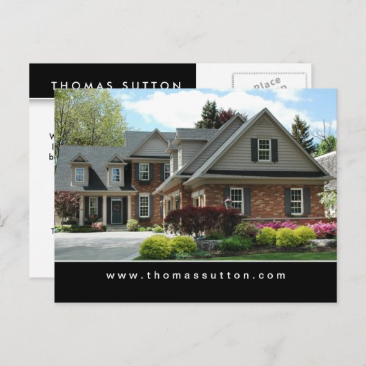 不動産のポストカード　美しい庭の家 ポストカード (正面/裏面)