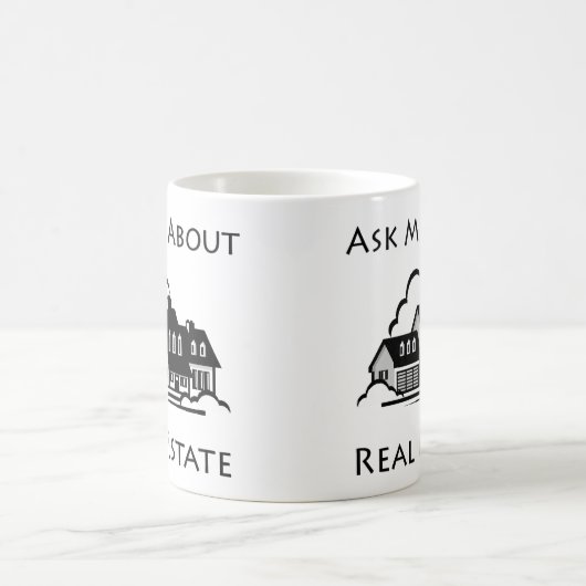 不動産のマグについて私に尋ねて下さい コーヒーマグカップ (中央)