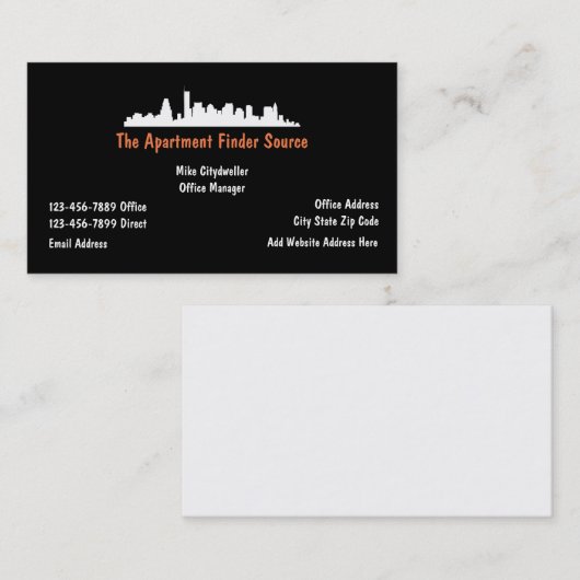 不動産のレンタルの代理店 名刺 (正面/裏面)