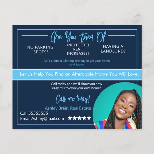 不動産のレンタルはがき チラシ (正面)