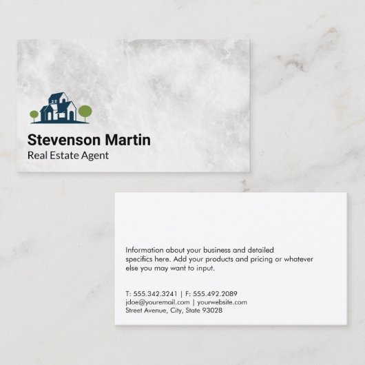 不動産のロゴ 名刺 (正面/裏面)