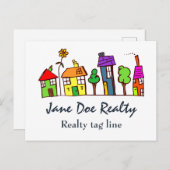 不動産の不動産の家によっては不動産仲介業者が家へ帰ります シーズンポストカード (正面/裏面)