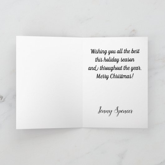 不動産の企業のなクリスマスカード シーズンカード (内部)