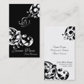 不動産の名刺のモノグラムの黒及び白 名刺 (正面/裏面)