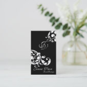 不動産の名刺のモノグラムの黒及び白 名刺 (スタンド正面)