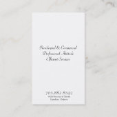 不動産の名刺のモノグラムの黒及び白 名刺 (裏面)